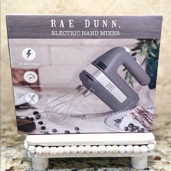 Rae Dunn Kitchen Rae Dunn Electric Hand Mixer Bake 5 Speed Settings